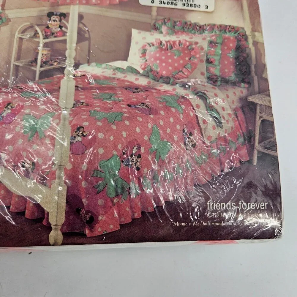 Vtg New Minnie N Me No Iron Percale 3 Piece Twin Sheet Set Friends Forever